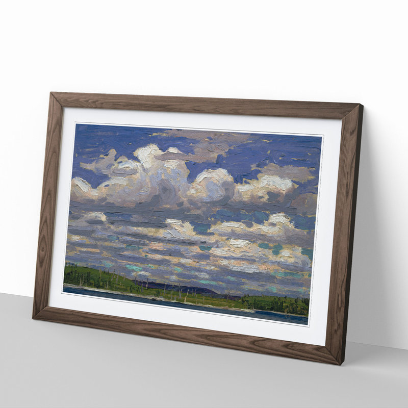 Summer Day by Tom Thomson - Picture Frame Painting, Walnut Framed, 27cm H x 36cm W x 2cm D
