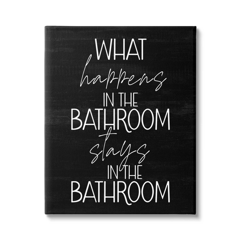 "What Happens In The Bathroom", art mural par Lil 'Rue, H 48 po x l 36 po x P 1,5 po