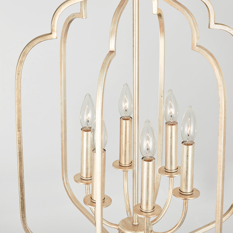 Bathild 6 - Light Dimmable Geometric Chandelier