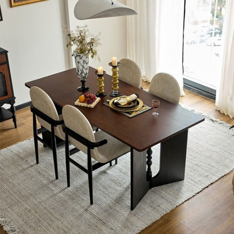 Vintage and elegant solid wood table set