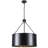 Prall 5 - Light Matte Black Dimmable Drum Chandelier