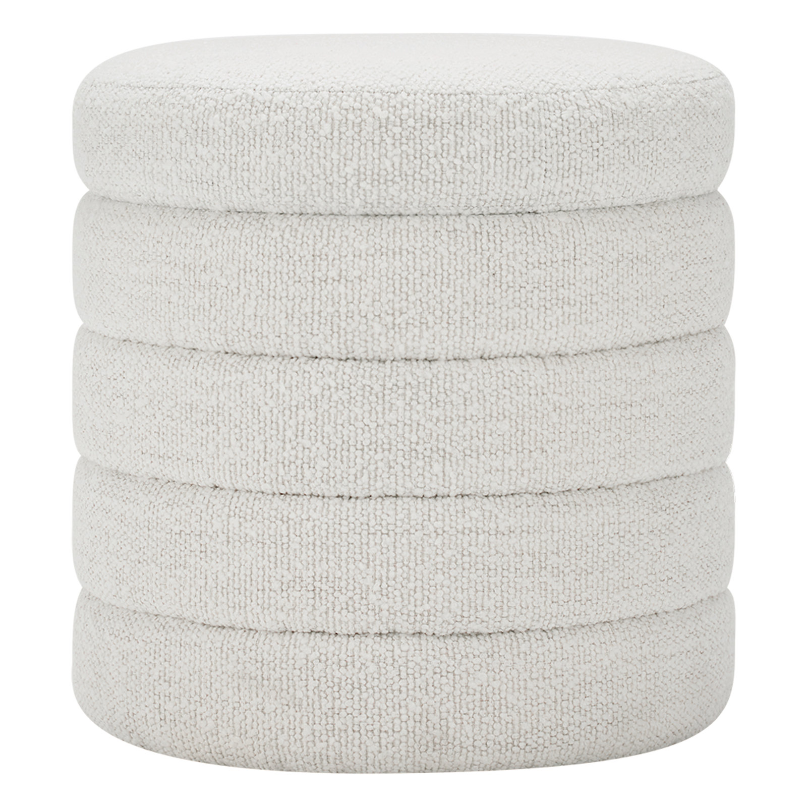 Neroli 19" Ottoman, Merino Pearl Performance Tweed
