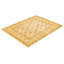 Tapis orange en laine noué à la main de conception unique 8 pi 2 po x 10 pi 6 po Ohlone