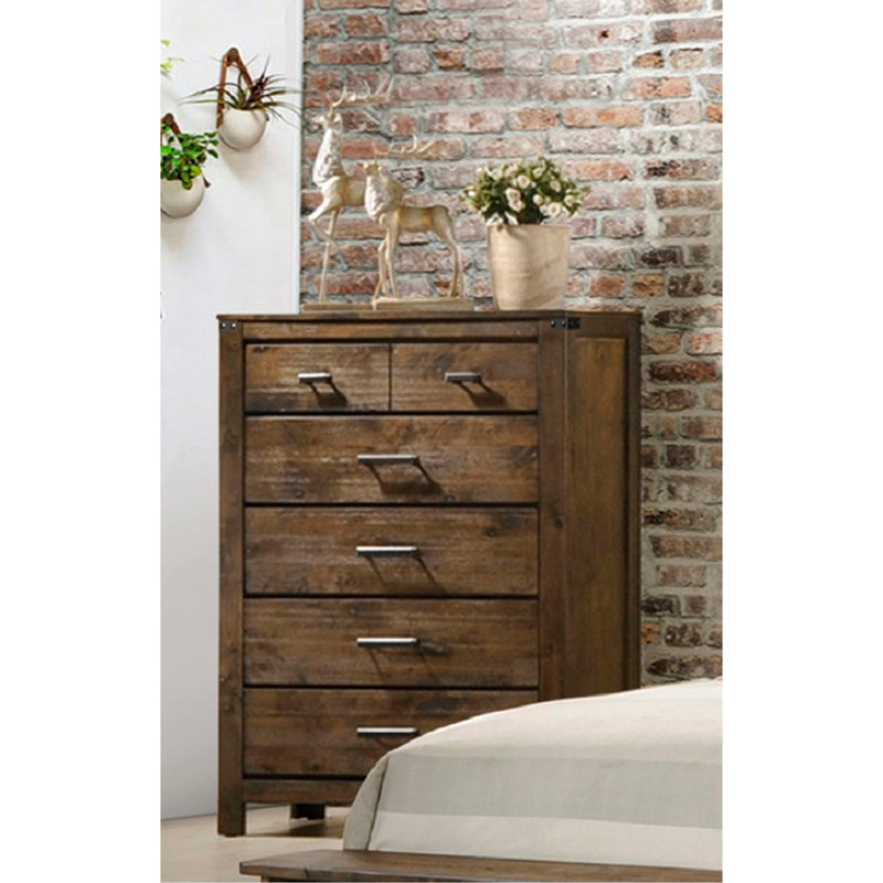Meuble de rangement en bois massif de style industriel 1 chambre