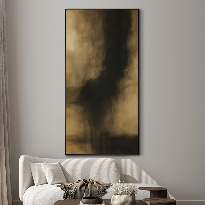 Très grand art mural imprimé sur toile - Œuvre d'art moderne abstraite, décor pour le salon ou la chambre à coucher - «Assemblage requis du cadre (cadre non fini)»