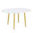 Round Dining Table (White, Gold)