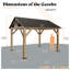 Classic 10 FTx 12 FT Solid Wood Storage Hardtop Patio Gazebo-111006113