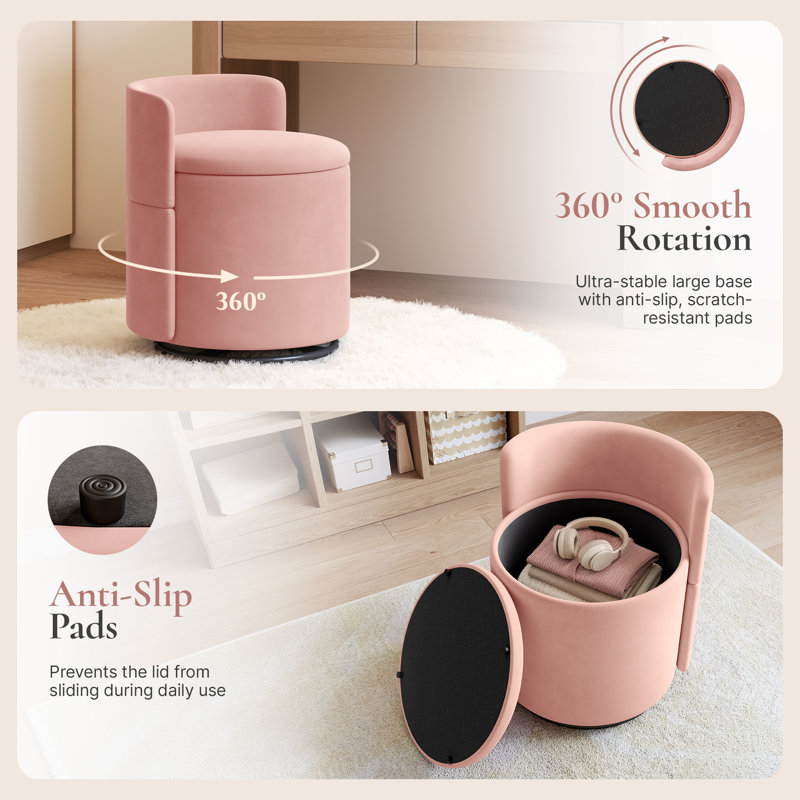 Accent Stool, Pink