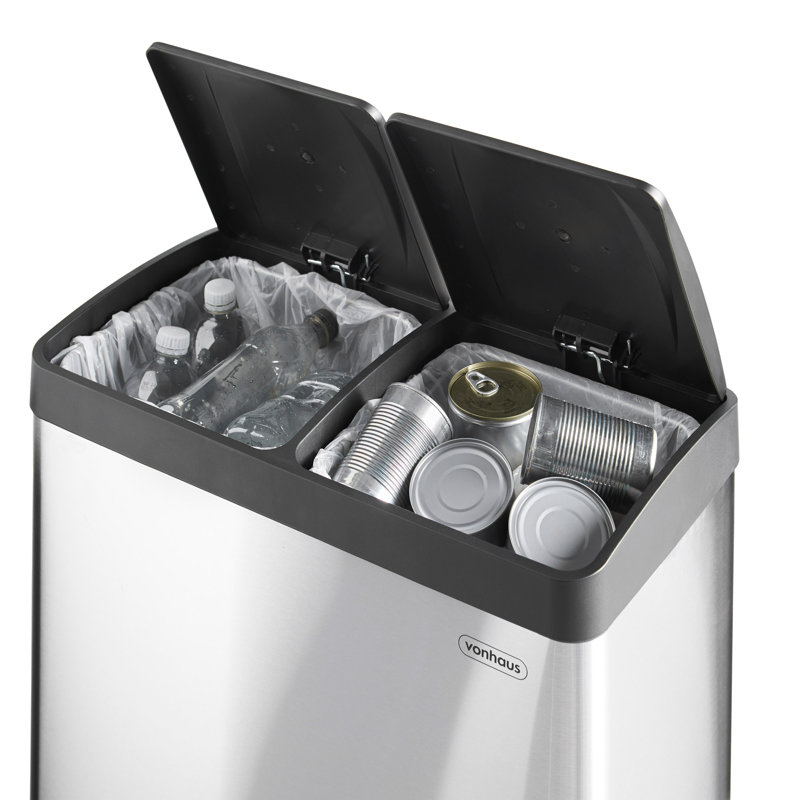 Steel Step On Recycling Bin - 60L