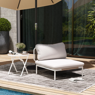 Metal Outdoor Patio Sectional Sofa with Cushions