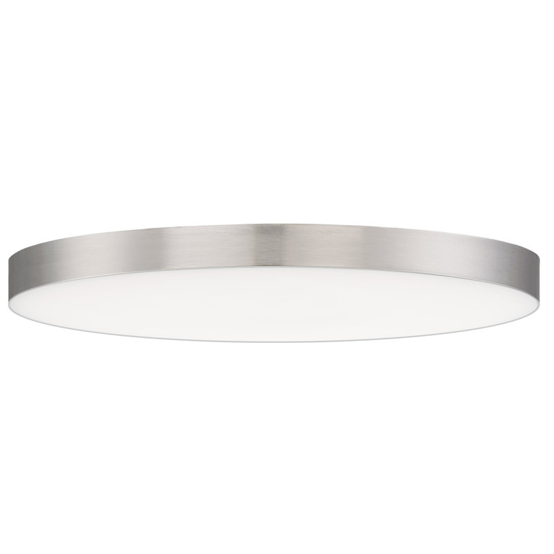 Orduna Plastic LED Flush Mount, Satin Nickel