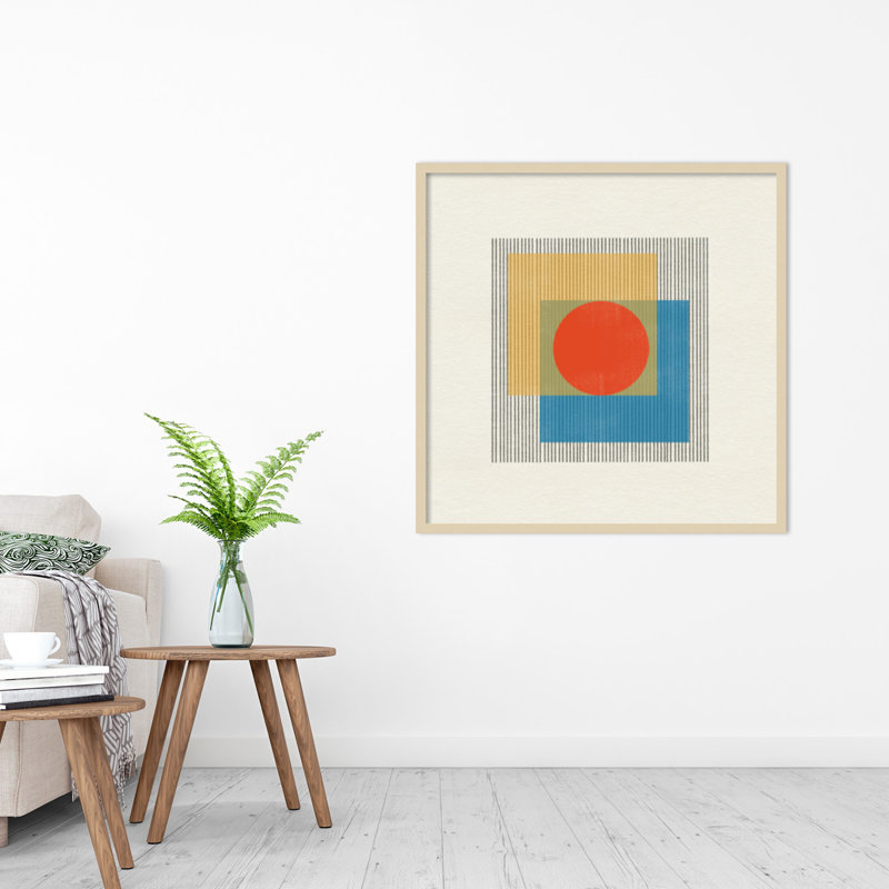 Mid-Century, objet moderne n ° 3 par le studio MIUUS - Cadre photo unique, impression, Brun, H 33 po x l 33 po x P 1 po
