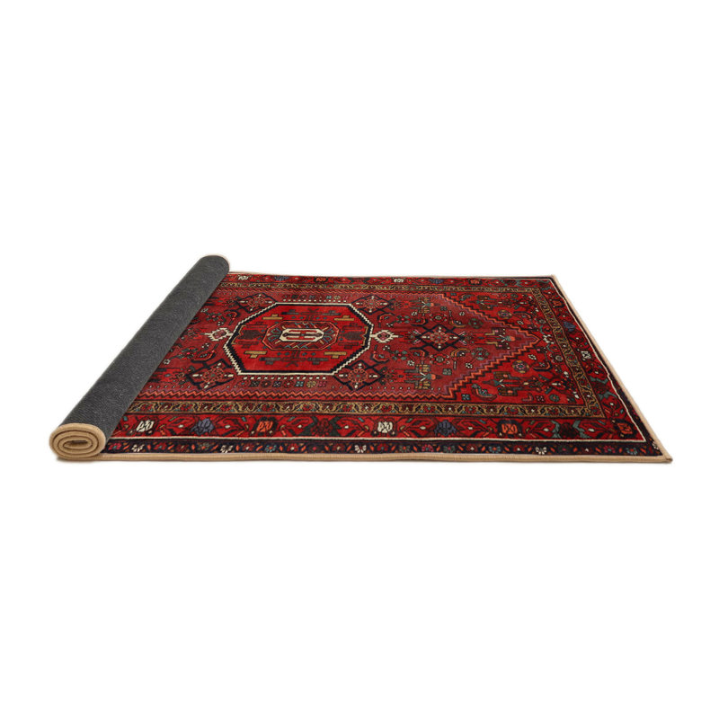 Tapis jaune clair/marron/noir Sabala, Rond 5 pi