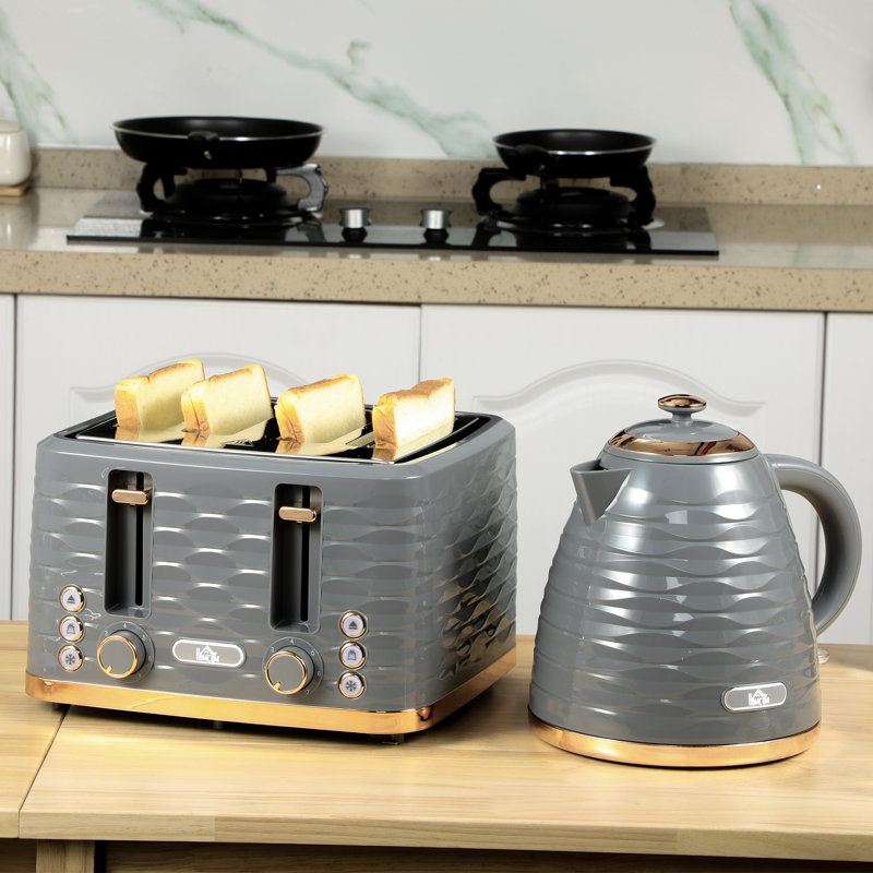 Kettle And Toaster Set, Grey