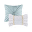 Édredon très grand / très grand avec coussins décoratifs - Motif chic et bleu à motif floral en seersucker 5 pièces pour bourre florale / botanique-127242567-127242565