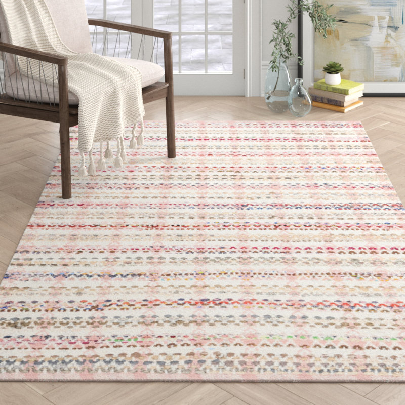 Bester Hand Woven Cotton Plaid Rug, Rectangle 5' x 8'
