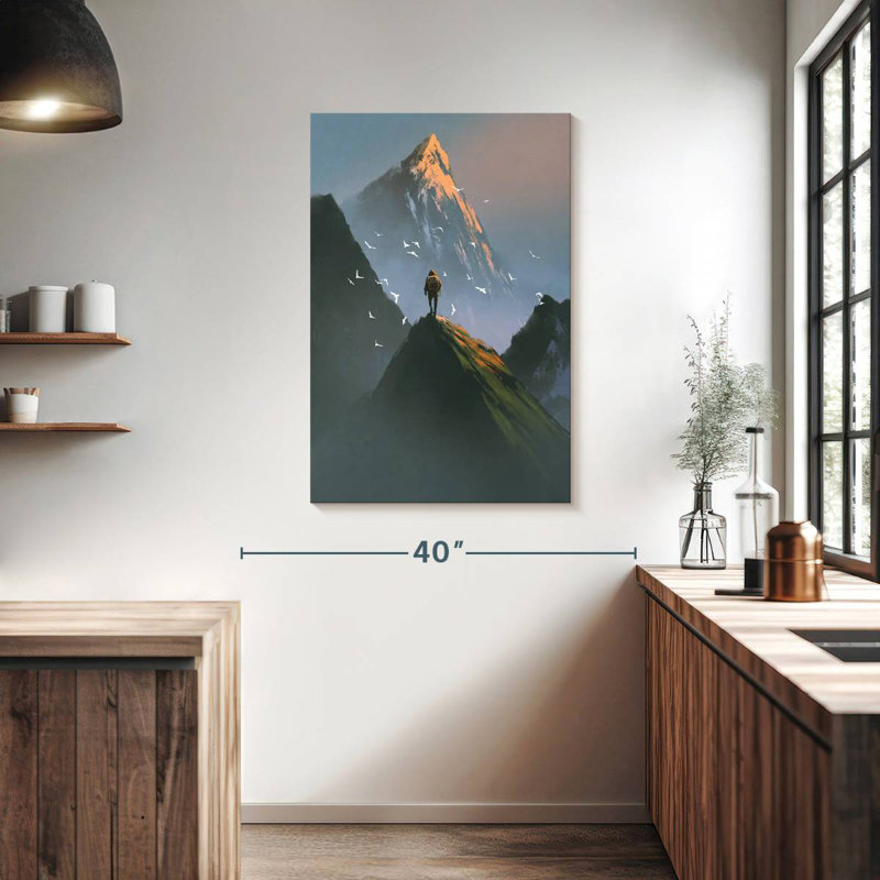 Senne Man On Mountain, 39" H x 26" W