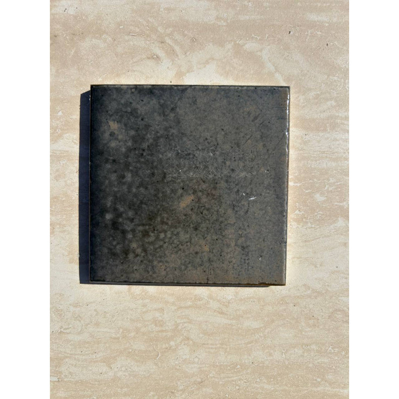 Carreau de céramique graphite poli 4 x 4, Black