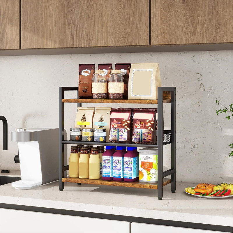 Stainless Steel Spice Rack, Brown