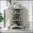 Oak Triangle Bathroom Storage Cabinet With Adjustable Shelves, Freestanding Floor Cabinet For Home Kitchen-1141574101