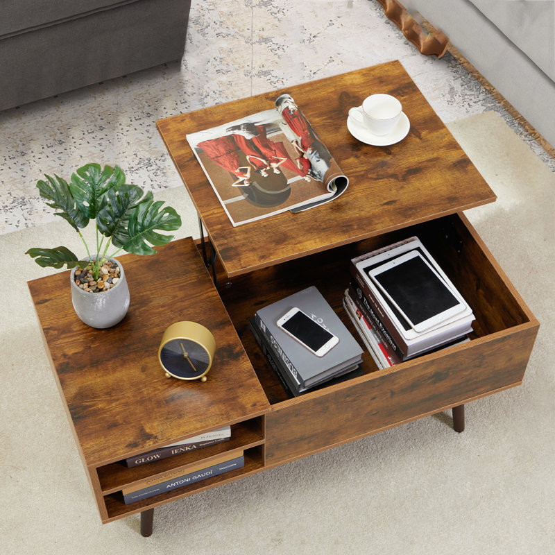 Table basse à 4 pieds avec rangement Haygan