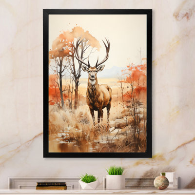 Woodland Deer Wanderers I, reproduction d'art sur toile
