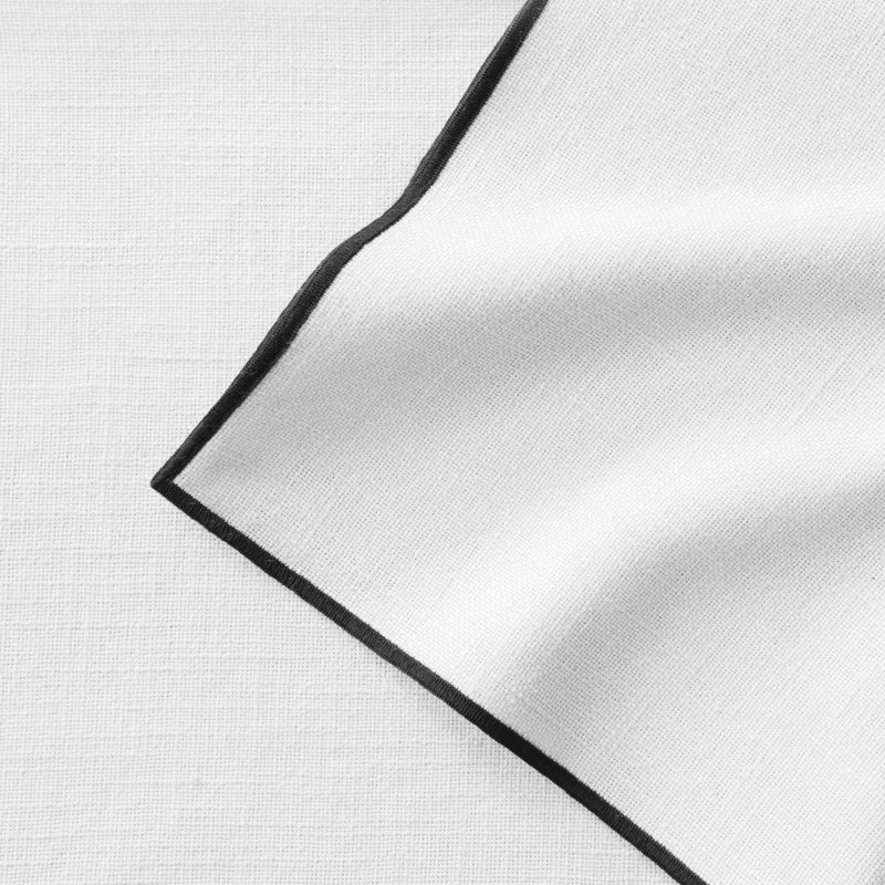 Serviette en coton manufacturé Rock Merrow Stitch, Blanc