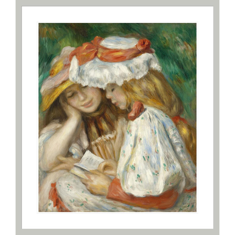 Deux filles lisant par Pierre-Auguste Renoir, impression giclée sur cadre, 38,63 po H x 33,5 po L