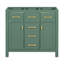Meuble-lavabo simple 36 po avec 4 tiroirs et 2 armoires, armoire de rangement pour la salle de bain, meuble-lavabo avec cadre en bois massif 36 po