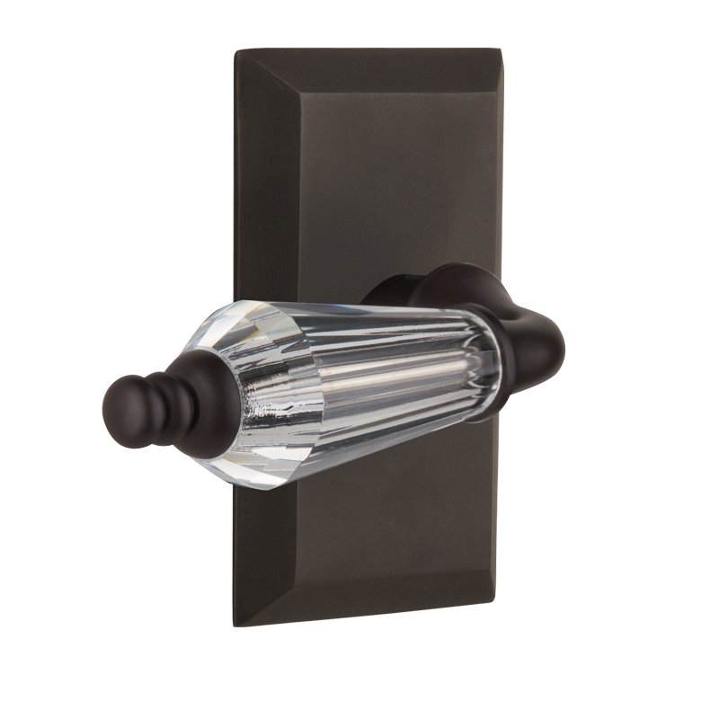 Studio Plate Single Dummy with Parlour Lever, Oil-Rubbed Bronze