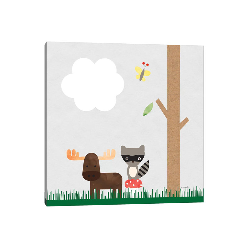 Woodland Animals I by Ann Kelle - Wrapped Canvas Print, 30.48 cm H x 30.48 cm W