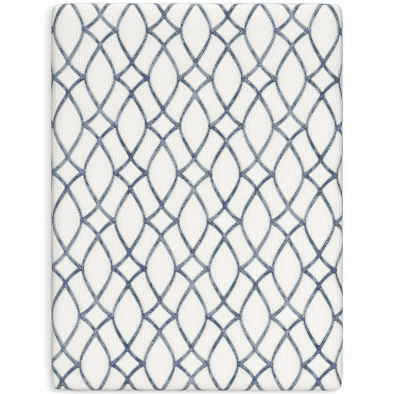 Blue and White 10-Inch Queen Memory Foam Mattress