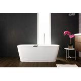 Straight 58.94'' L Freestanding Soaking Bathtub