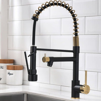 KIKO HOME Pull Down Kitchen Faucet Side Spray