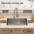 32" L Undermount Workstation Single Bowl Stainless Steel Kitchen Sink-131005541
