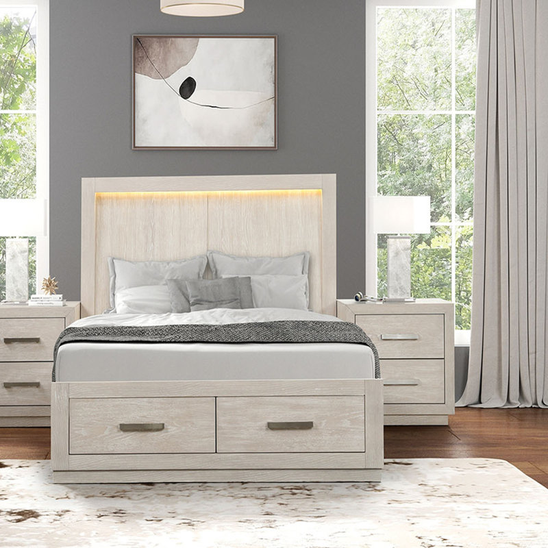 Mobilier de chambre à coucher style transitionnel 1pc