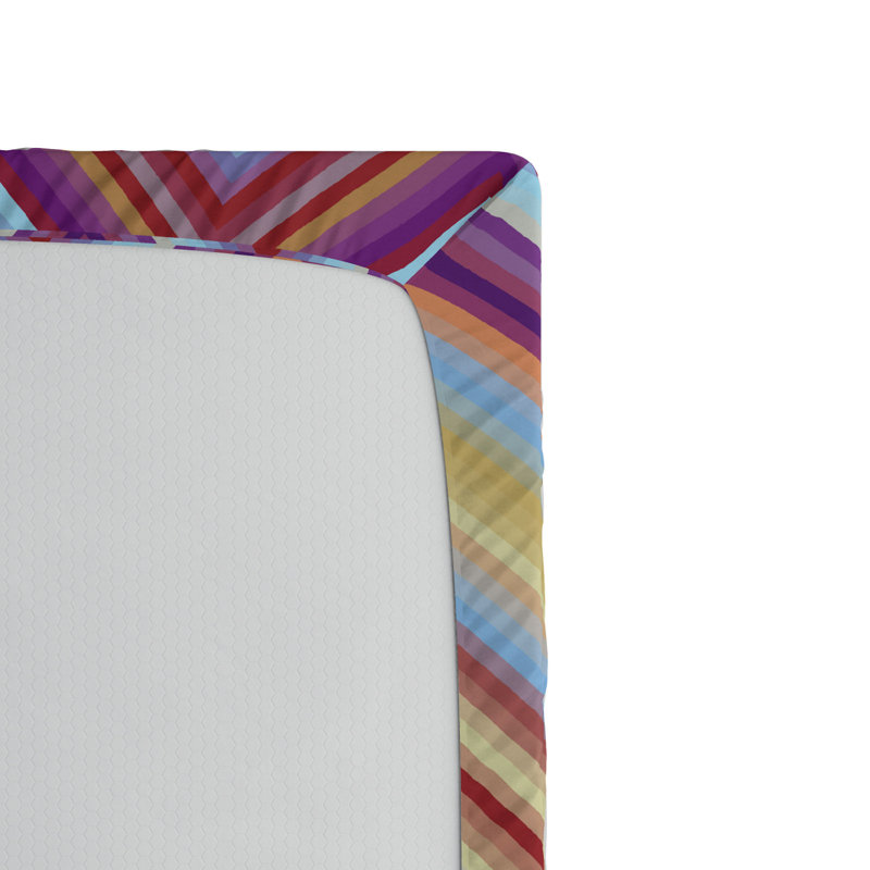 Microfiber Chevron Fitted Sheet, Full Fitted Sheet