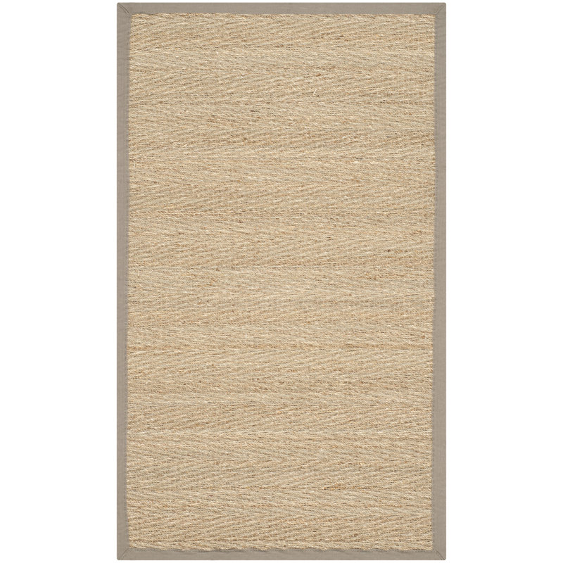 Roloff Natural Fiber Seagrass Solid Color Rug, Rectangle 2'6" x 4'