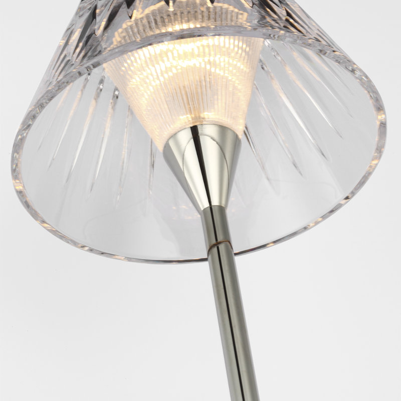 Waterford Blaze Sconce with Clear Crystal, 13.75" H x 5.75" W x 7.75" D, Polished Nickel