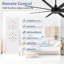 Ventilateur de plafond standard à 8 pales 65 pouces avec télécommande Ilette-1454062739-1432476563