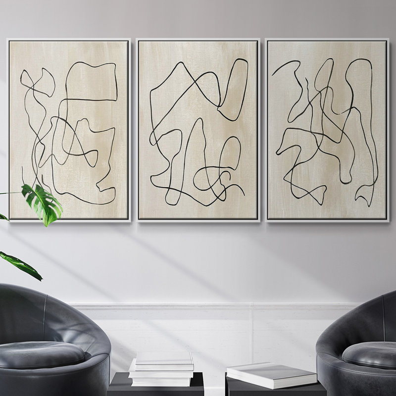 Lié 3 pièces, Blanc, H 27 po x l 54 po
