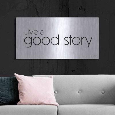 «Live a Good Story» par Susan Ball, art mural en métal