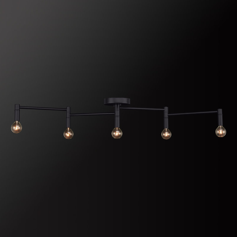 Tempo Matte Black Foldable 41'' 5-Light Track Lighting Kit