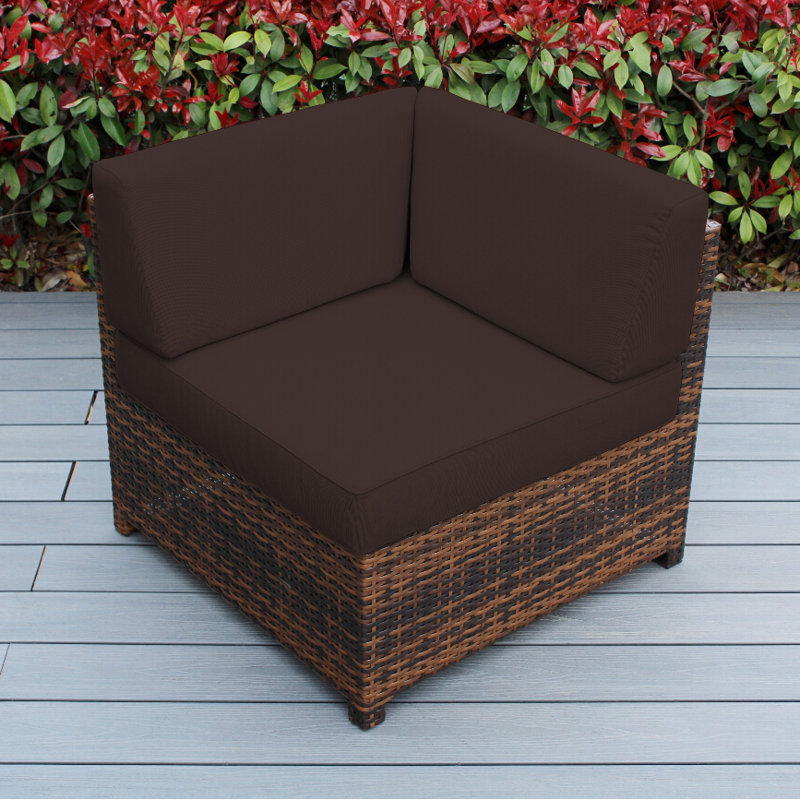 Billyjo Wicker Outdoor Lounge Chair, Canvas Taupe Sunbrella® Canvas, Mixed Brown
