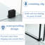 Porte de douche coulissante simple sans cadre l 48 po x H 76 po avec verre trempé transparent de 8 mm
