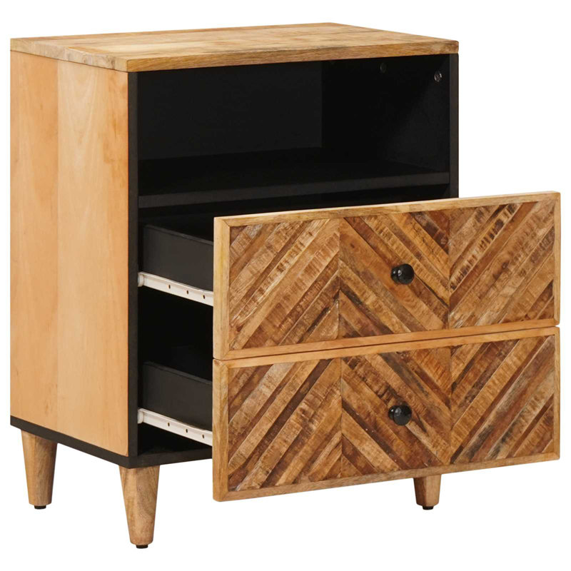 50cm W Solid Wood Bedside Table