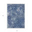 Tapis d'intérieur / extérieur géométrique lavable 8 pi x 10 pi bleu marine