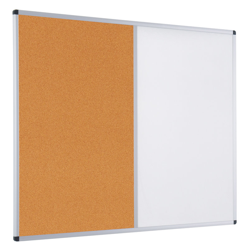 Wall Mounted Combination Board, Cork, 90 cm H x 120 cm W