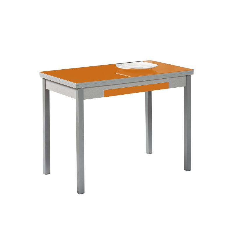 Rakhi Rectangular 140Cm L x 50Cm W Dining Table, Orange