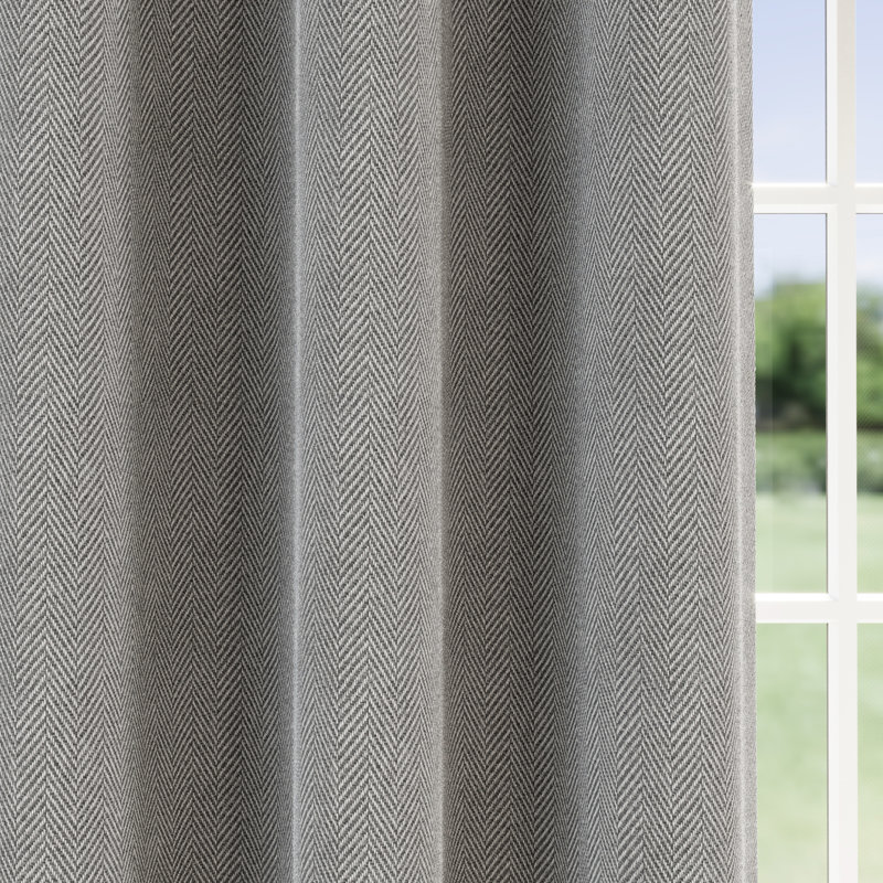Blackout Curtain Panel Pair, 168cm Width x 229cm Drop, Grey